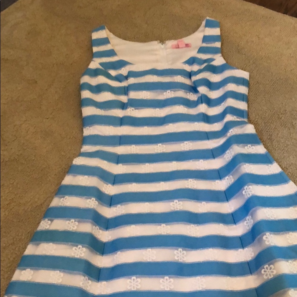 Striped lily dress